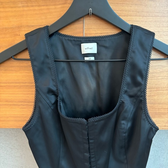 Wilfred Roseland Satin Bustier In Black, Size 2XS - Picture 4 of 12